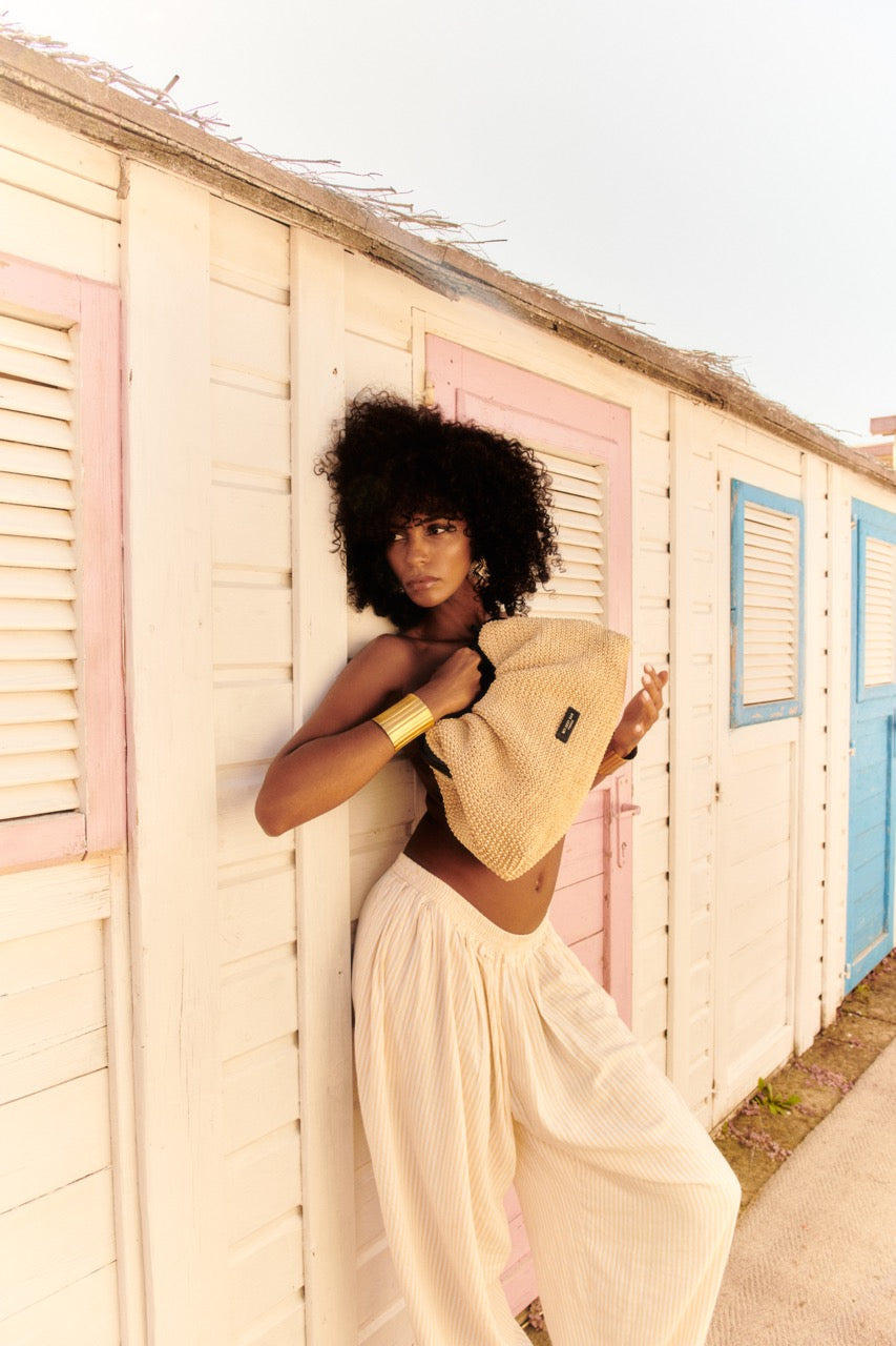 JANINE TABRU | Pletená clutch kabelka