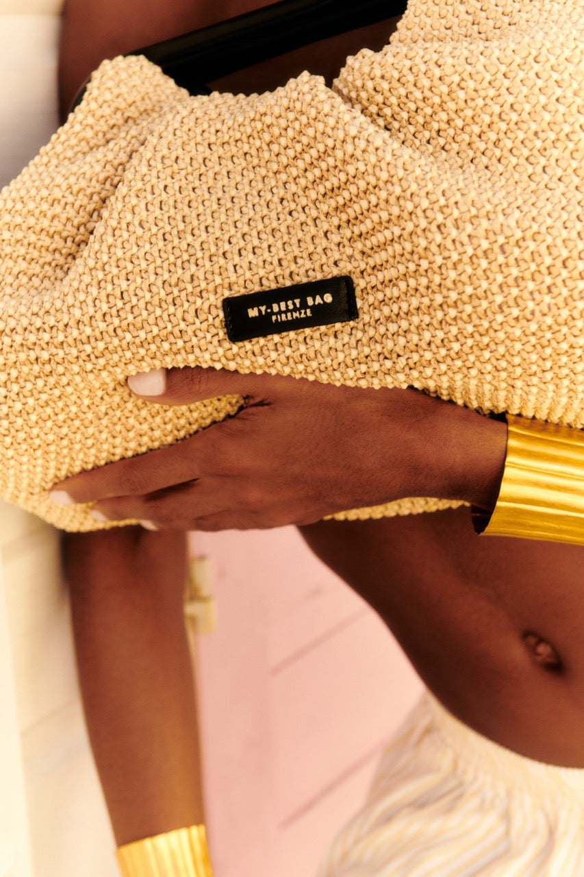 JANINE TABRU | Pletená clutch kabelka