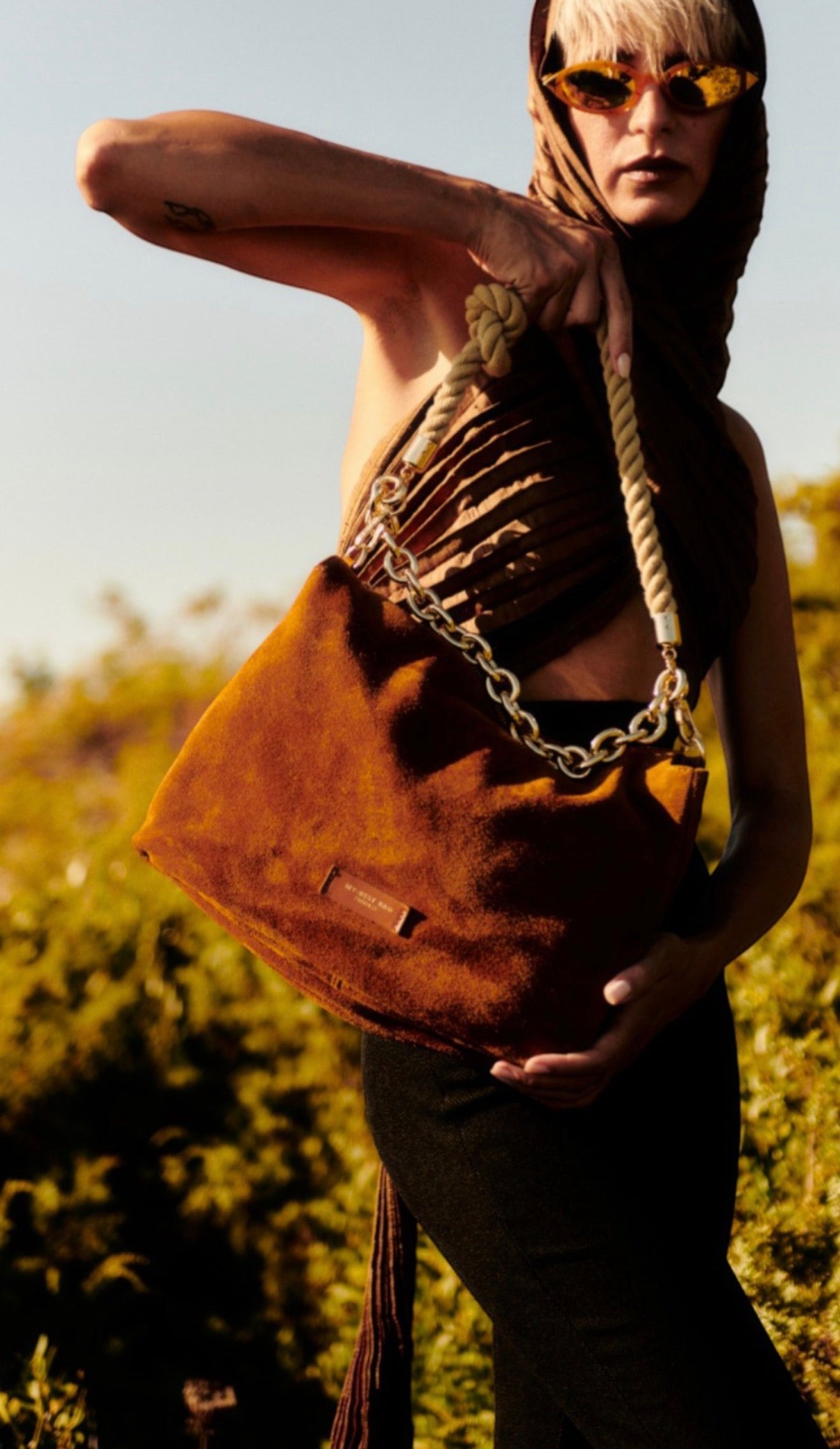 REFLEX | Semišová shoulder bag