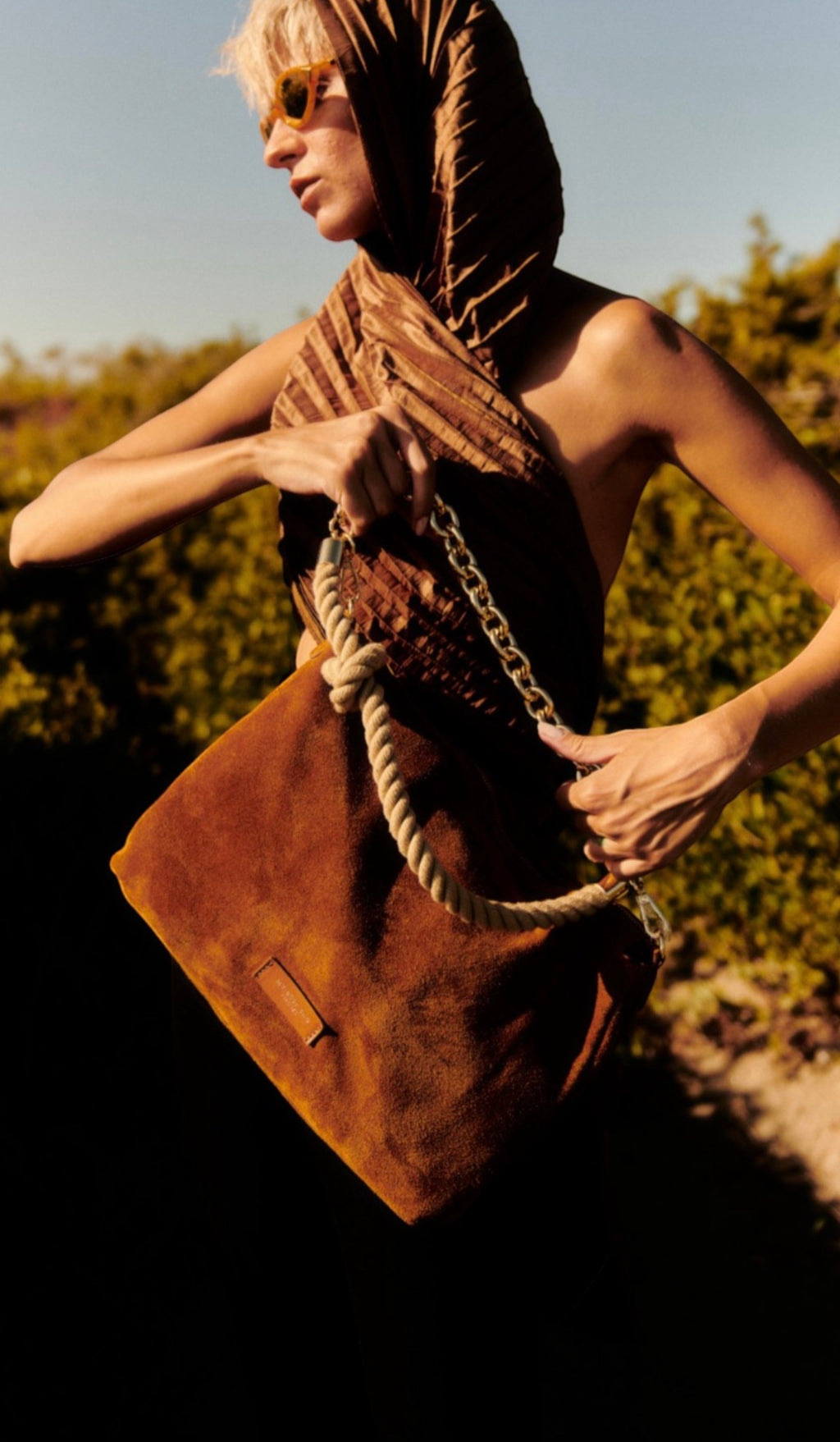 REFLEX | Semišová shoulder bag